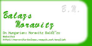 balazs moravitz business card